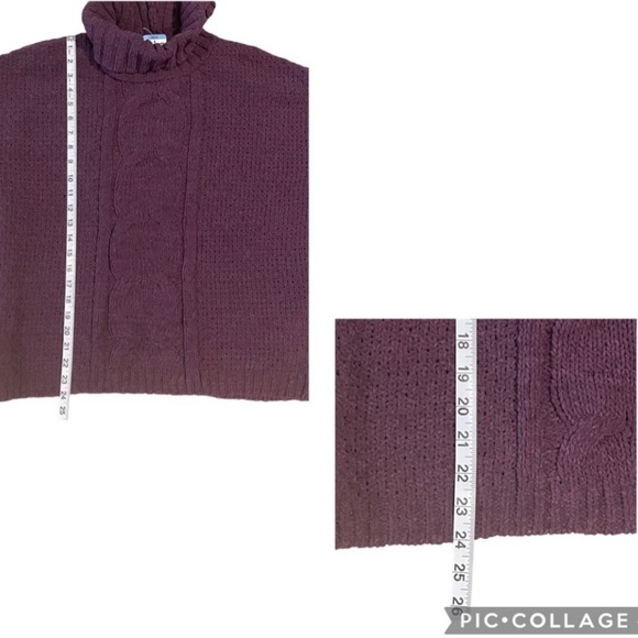 Seven7 NWT - Blackberry Wine Cowl Neck Chenille Sweater - New w/Tags - Sz L - Picture 10 of 10